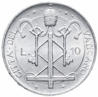 купить Ватикан 10 лир (lire) 1967