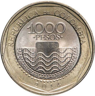 купить Колумбия 1000 песо (pesos) 2014