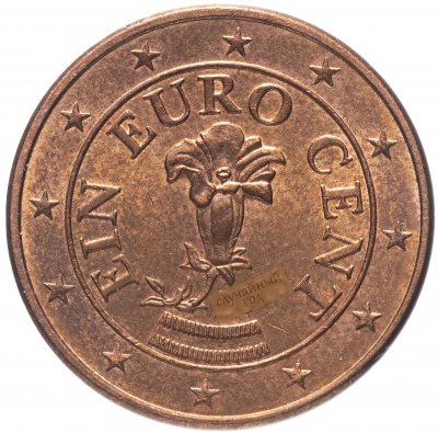 купить Австрия 1 евро цент (euro cent) 2002-2021, случайная дата
