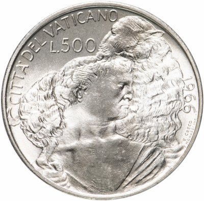 купить Ватикан 500 лир (lire) 1966
