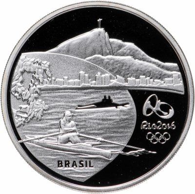 купить Бразилия 5 реалов (reais) 2014 XXXI летние Олимпийские Игры, Рио-де-Жанейро 2016 - Гребной спорт