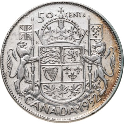 купить Канада 50 центов (cents) 1952