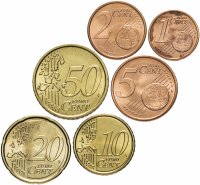 Купить Италия набор евроцентов 2002-2018 (6 монет, UNC)