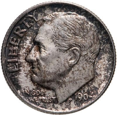 купить США 10 центов (дайм, one dime) 1964 "Silver Roosevelt Dime"