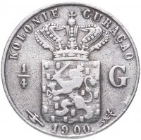 купить Кюрасао 1/4 гульдена (gulden) 1900