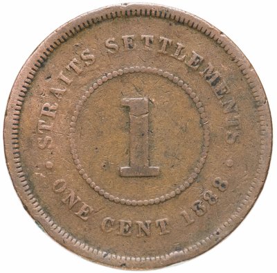 купить Стрейтс Сетлментс 1 цент (cent) 1888