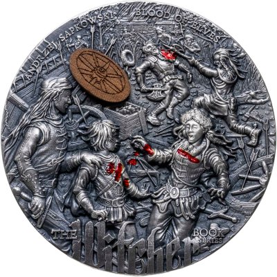 купить Ниуэ 5 долларов 2021 "Ведьмак Кровь эльфов", в футляре с сертификатом