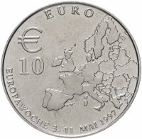 купить Жетон Германия 10 евро (euro) "Европейская неделя с 3 по 11 мая 1997 в Берлине" 1997