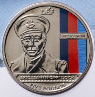 купить Джерси 5 фунтов 2010 "Битва за Британию: Лейтенант Эрик Лок" в конверте с маркой