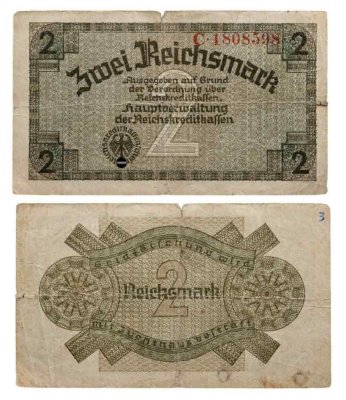 купить Германия, Третий Рейх 2 рейхсмарки 1939-1945