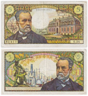 купить Франция 5 франков 1966 (Louis Pasteur, Луи Пастер) Pick 146
