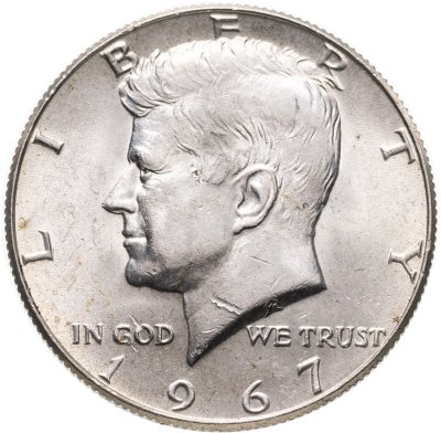 купить США 50 центов (1/2 доллара, half dollar) 1967 Kennedy Half Dollar (Кеннеди)