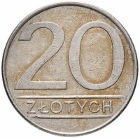 Купить Польша 20 злотых 1984-1988 случайный год