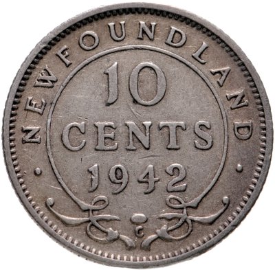 купить Ньюфаундленд 10 центов (cents) 1942