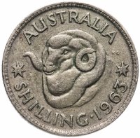 купить Австралия 1 шиллинг (shilling) 1963