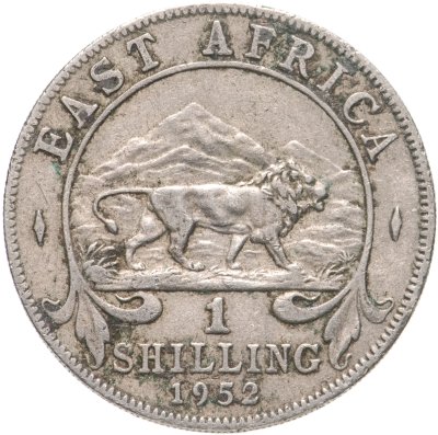 купить Британская Восточная Африка 1 шиллинг (shilling) 1952 H