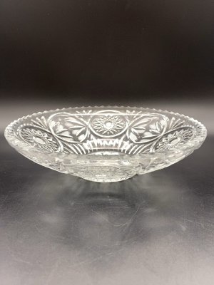 купить Салатница с рельефным декором, хрусталь, СССР, 1960-1980 гг.