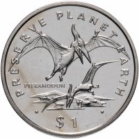 купить Эритрея 1 доллар (dollar) 1993 "Берегите планету Земля - Динозавр Птеранодон"