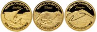 Купить Соломоновы острова 10 долларов 2016 набор из 3-х монет "Животные-чемпионы", в футляре с сертификатом