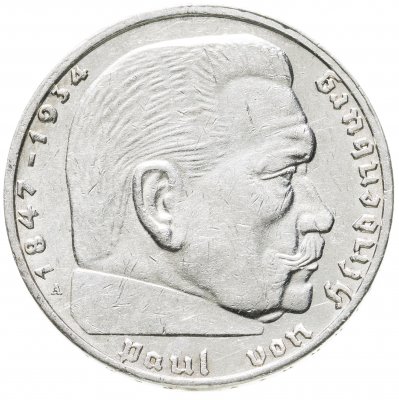 купить Германия Третий рейх 2 рейхсмарки (reichsmark) 1939 А