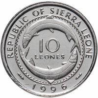 купить Сьерра-Леоне 10 леоне (leones) 1996