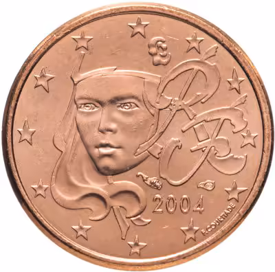 купить Франция 1 евроцент (euro cent) 2004