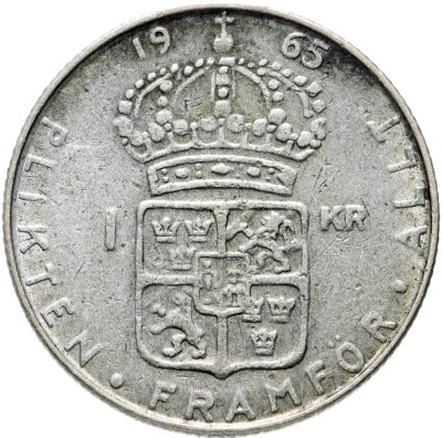 купить Швеция 1 крона (krona) 1965