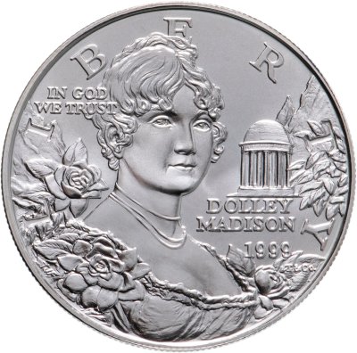 купить США 1 dollar (доллар) 1999 "Долли Мэдисон" в футляре с сертификатом