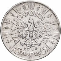 Купить Польша 5 злотых 1935 Юзеф Пилсудский