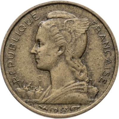 купить Мадагаскар 10 франков (francs) 1953