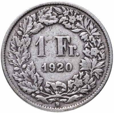 купить Швейцария 1 франк (franc) 1920