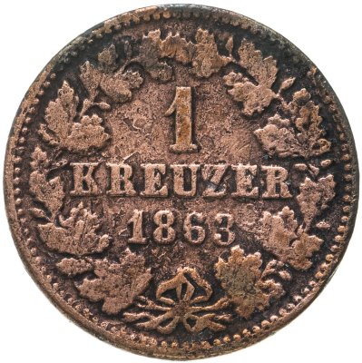 купить Германия, Нассау 1 крейцер 1863