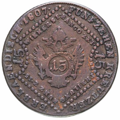 купить Австрия 15 крейцеров (kreuzer) 1807 S