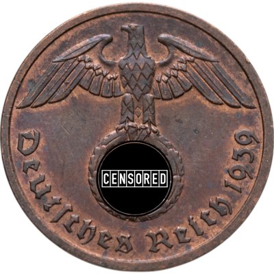 купить Германия (Третий рейх) 2 рейхспфеннига (reichspfennig) 1939 F