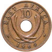 купить Восточная Африка 10 центов 1964
