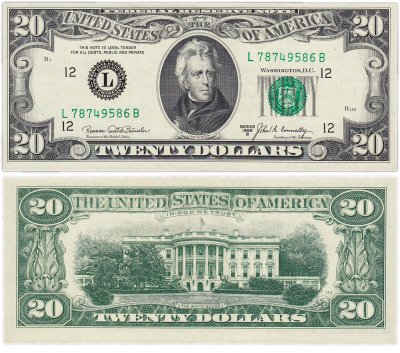 купить США 20 долларов 1969 series 1969B L - Сан Франциско