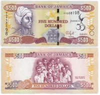 Купить Ямайка 500 долларов 2012 (Pick 91) (50 летие независимости)