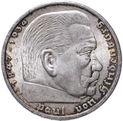 купить Германия (Третий Рейх) 5 рейх марок (reichsmark) 1936, орёл без свастики