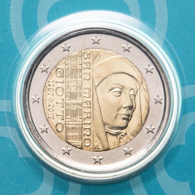 купить Сан-Марино 2 евро 2015 "750 лет со дня рождения Данте Алигьери"