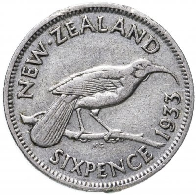 купить Новая Зеландия 6 пенсов (pence) 1933