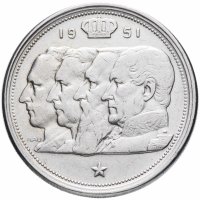Купить Бельгия 100 франков (francs) 1951, надпись на нидерландском языке "BELGIЁ"