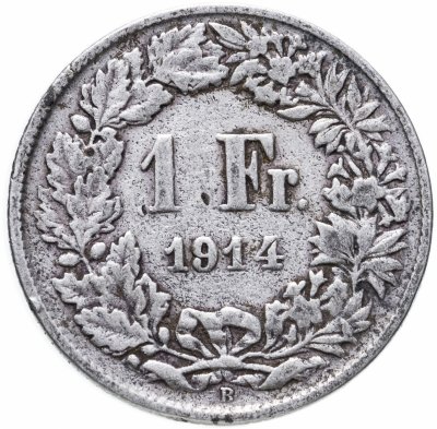 купить Швейцария 1 франк (franc) 1914