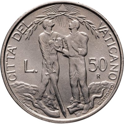 купить Ватикан 50 лир (lire) 1997