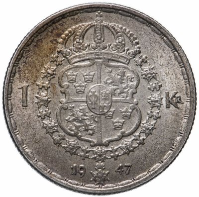 купить Швеция 1 крона (krona) 1947