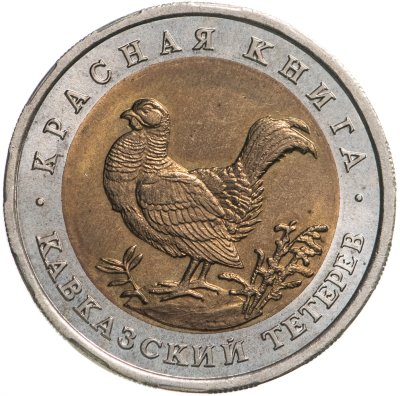 купить 50 рублей 1993 ЛМД Кавказский Тетерев - Красная Книга