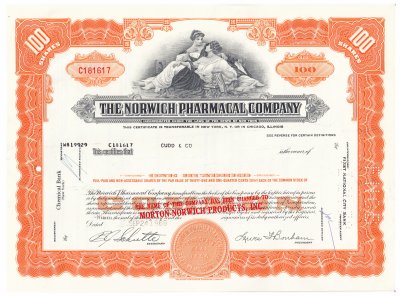 купить Акция США The Norwich Pharmacal Company 1969 г.