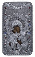 купить Остров Ниуэ 2 доллара 2014 "Православные святыни - Феодоровская Богоматерь оксидированная", в футляре с сертификатом