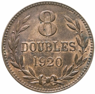 купить Остров Гернси 8 дублей (doubles) 1920 H