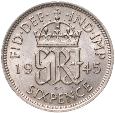 купить Великобритания 6 пенсов (pence) 1945