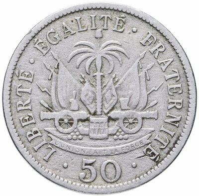 купить Гаити 50 сантимов (centimes) 1908